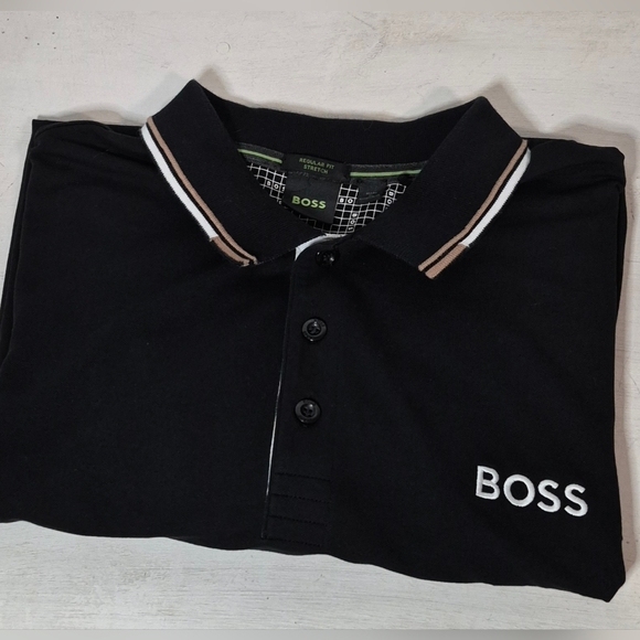 Hugo Boss Polo Classic Black Paddry Pro Luxury Shirt XL - Picture 4 of 12